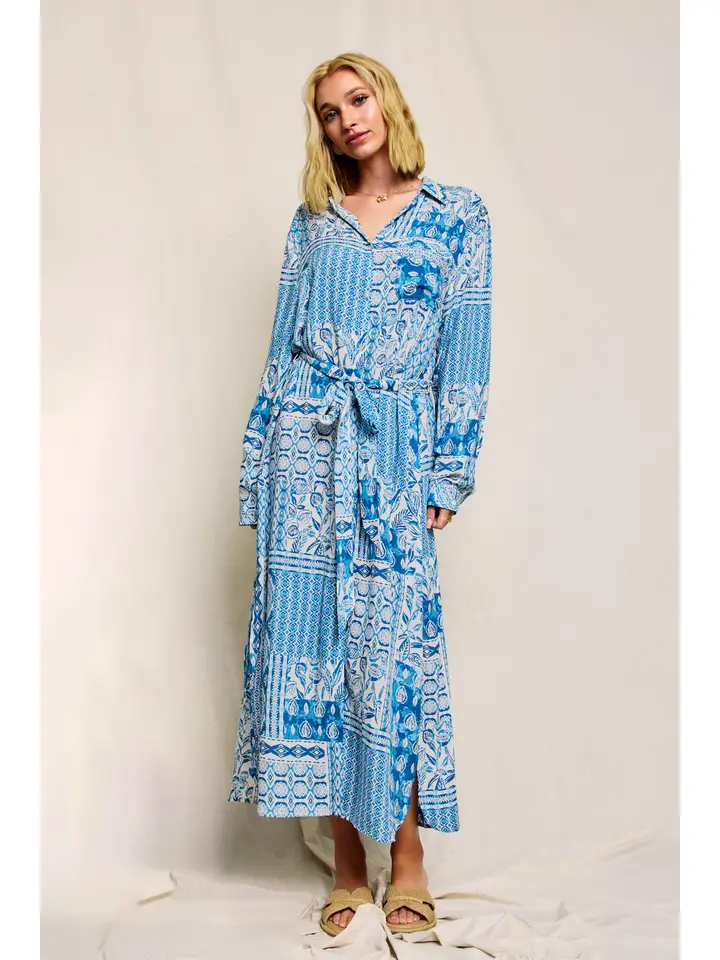 Patchwork Peri Dress