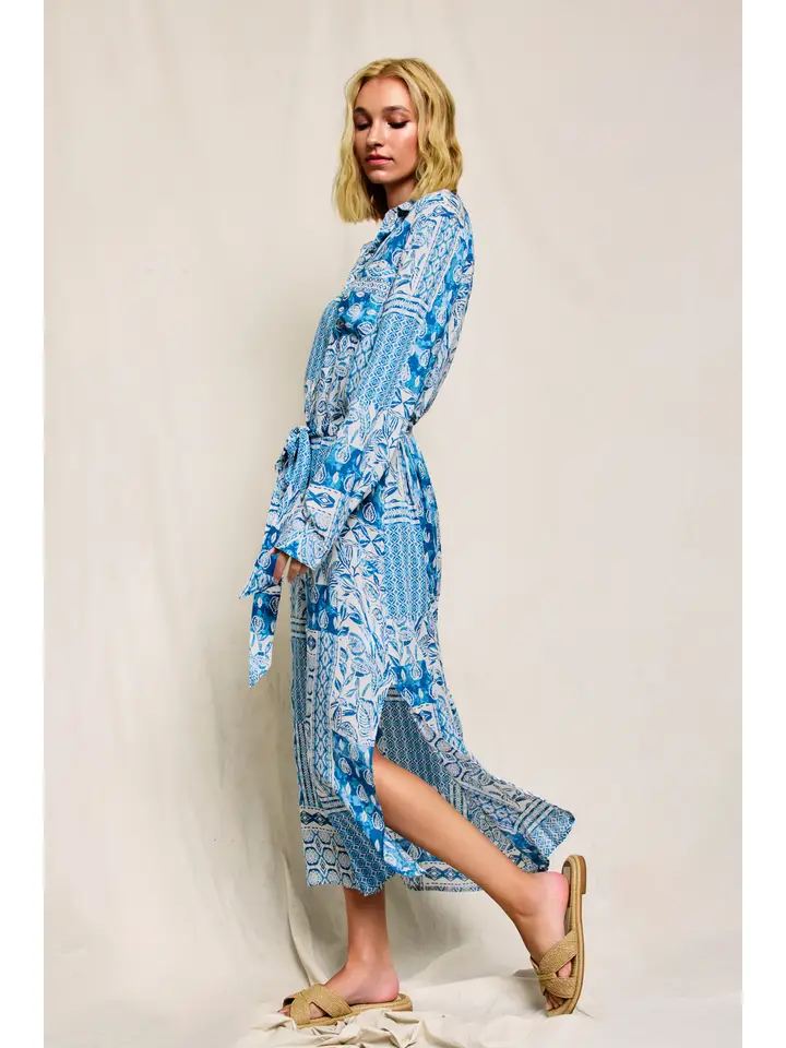 Patchwork Peri Dress - Image 3