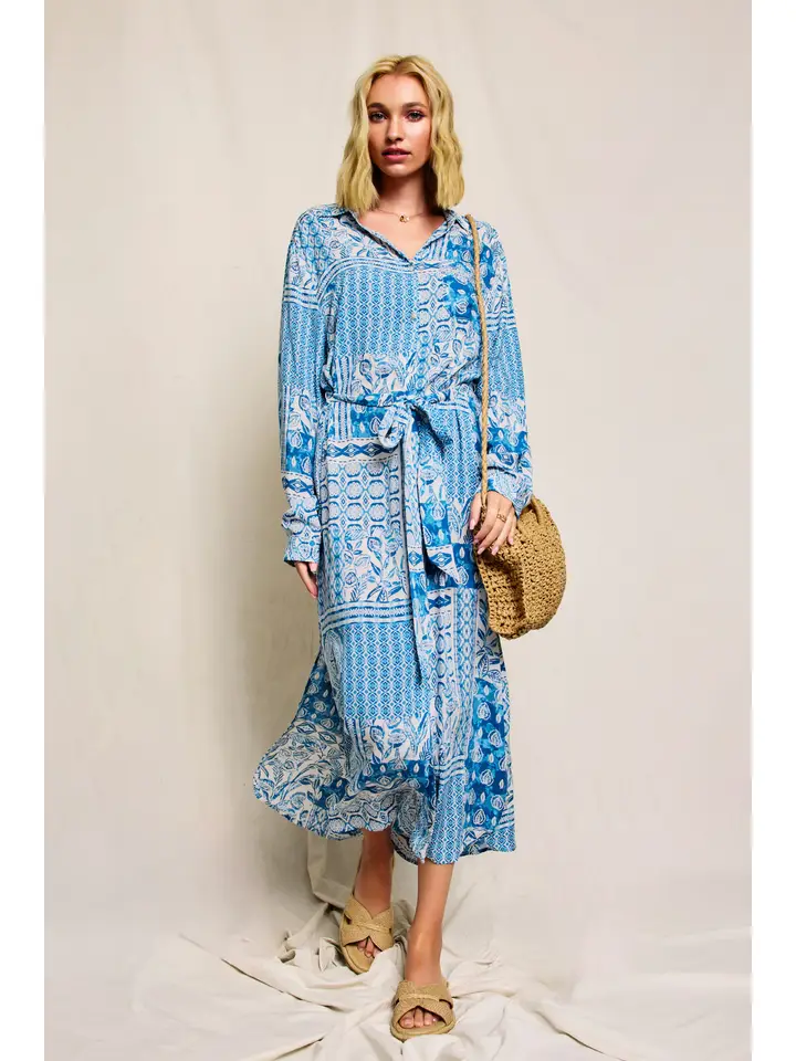 Patchwork Peri Dress - Image 4