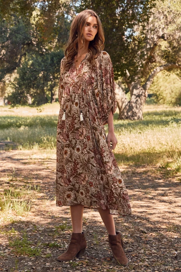 Bohemian Floral Maxi Dress