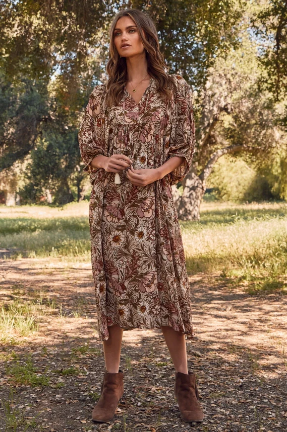 Bohemian Floral Maxi Dress - Image 5