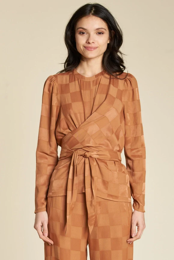 Check Mate Wrap Top - Image 3