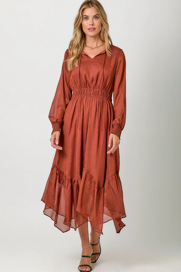 Pumpkin Spice Midi Dress