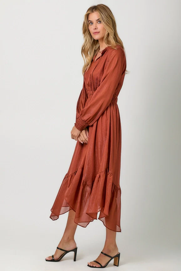 Pumpkin Spice Midi Dress - Image 3