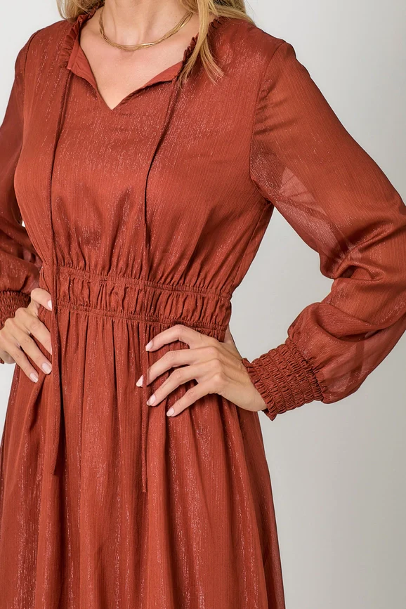 Pumpkin Spice Midi Dress - Image 4