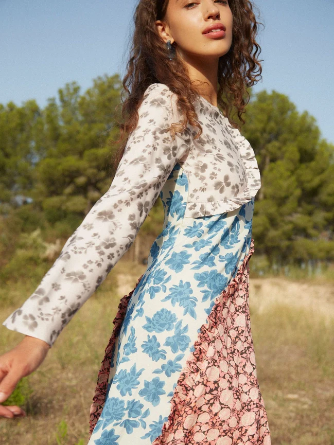 Cottagecore Floral Maxi Dress - Image 3