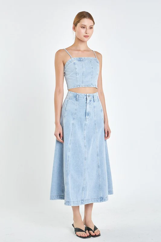 Essential Denim Flare Skirt - Image 2