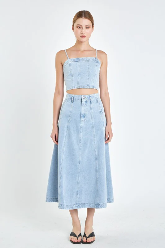Essential Denim Flare Skirt - Image 4