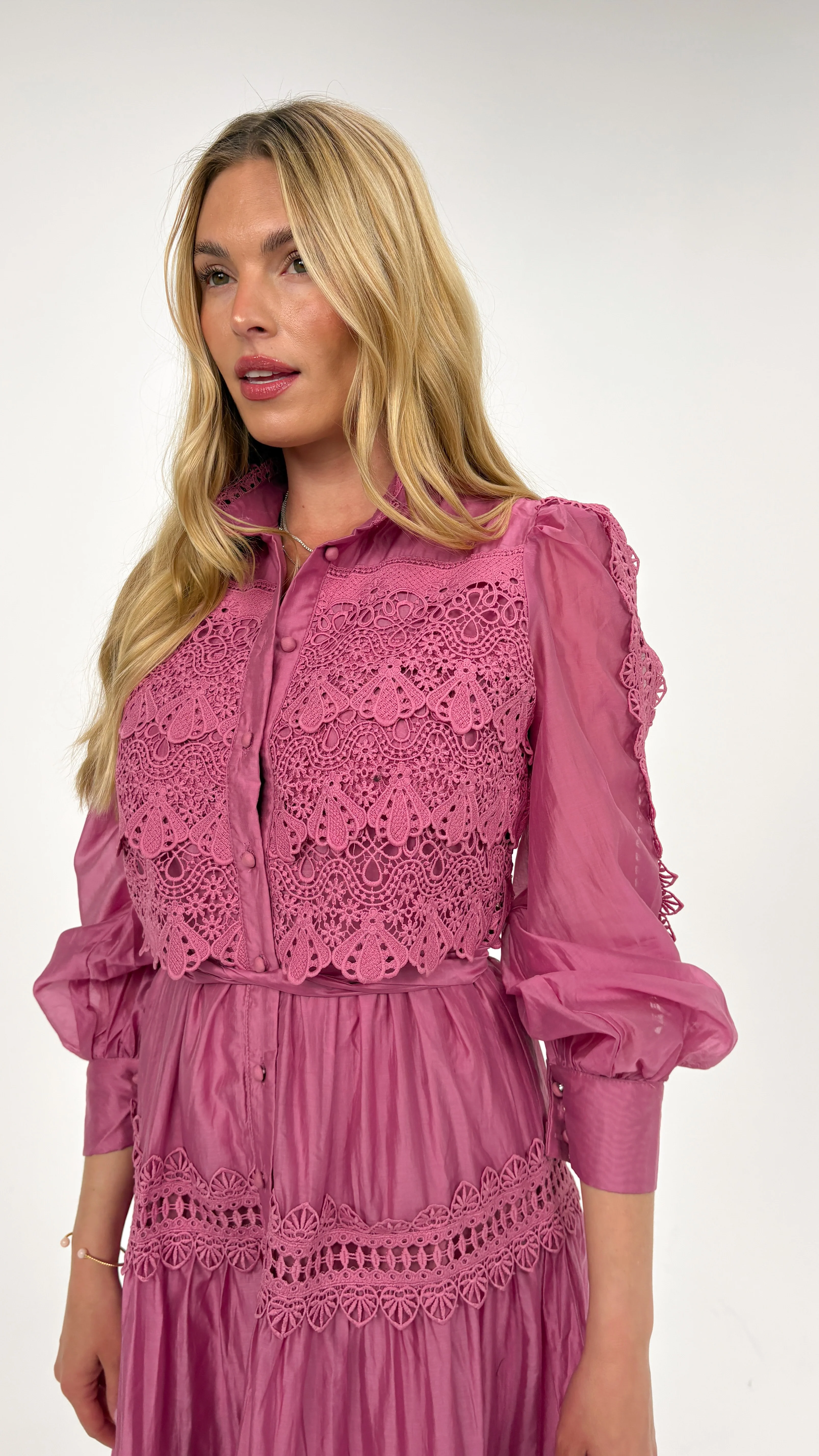 Elegance Crochet Dress - Image 6