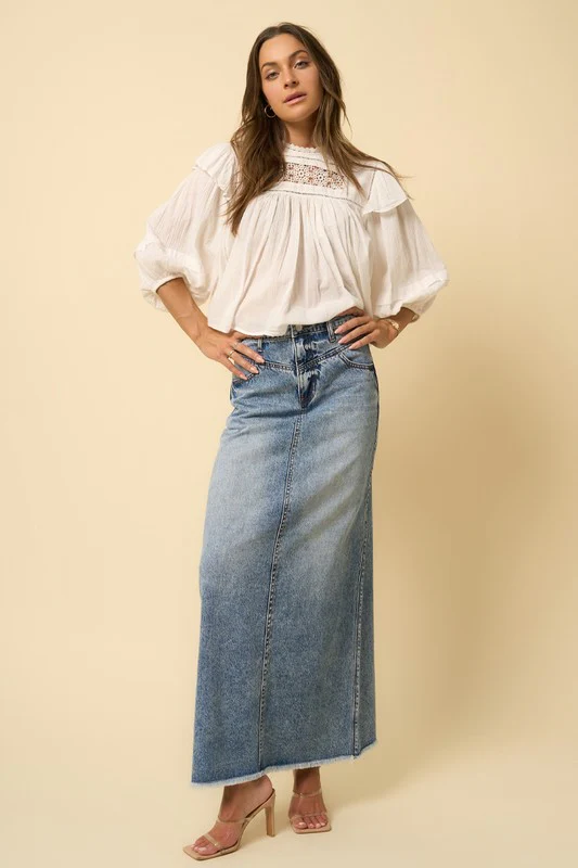 Simone Maxi Denim Skirt