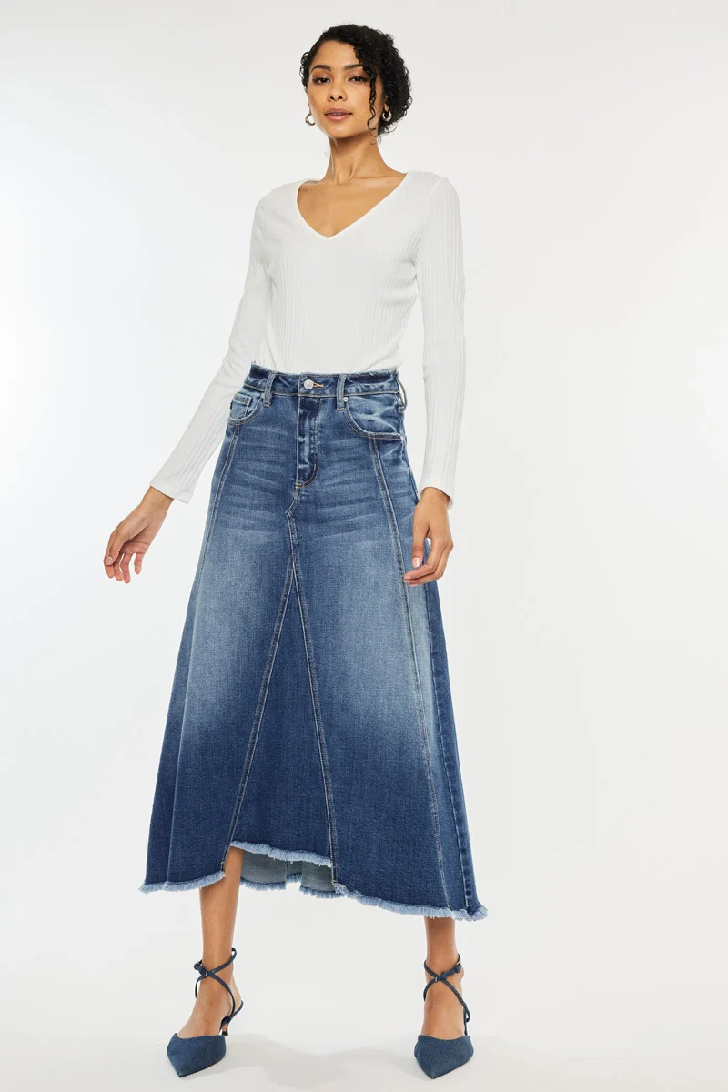 Virgo Flare Denim Skirt - Image 7