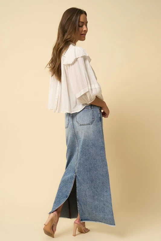 Simone Maxi Denim Skirt - Image 3