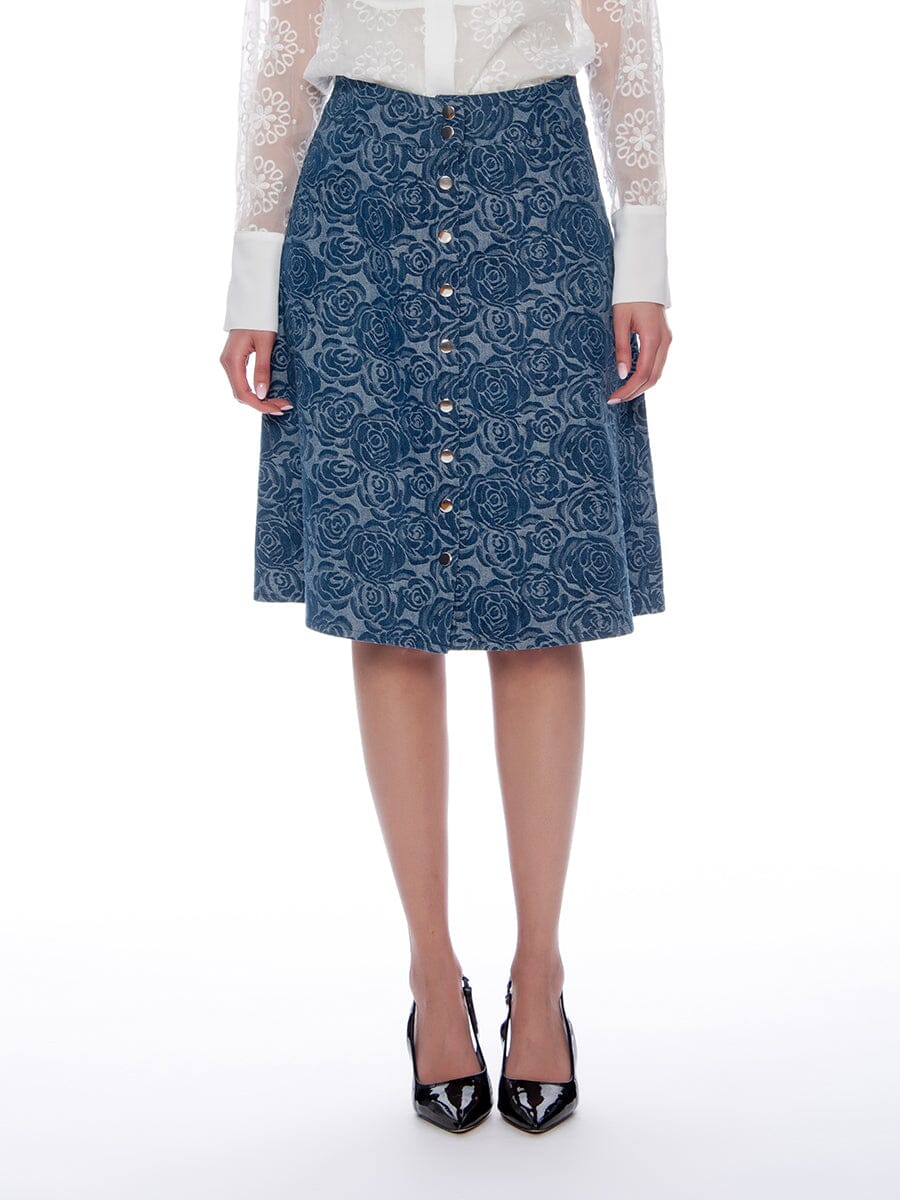 Flora Denim Skirt