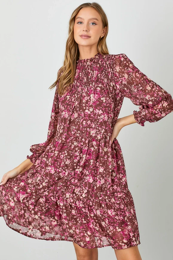 Floral Frenzy Smocked Dress - Image 3