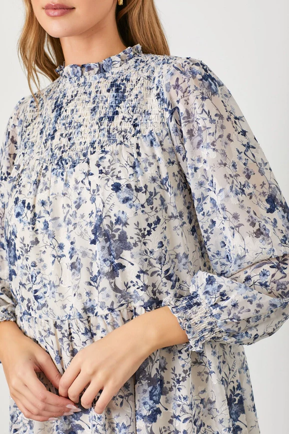 Floral Frenzy Smocked Dress - Image 9