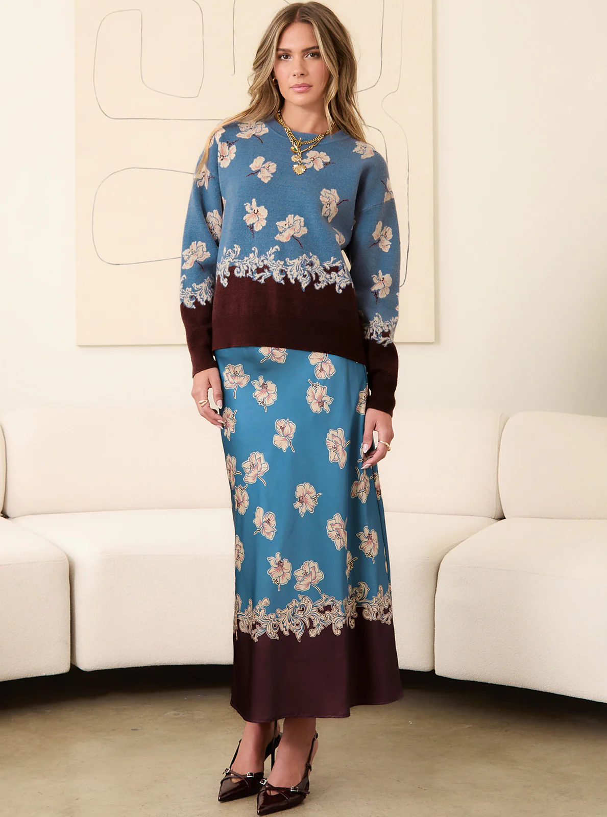 Elegance Floral Slip Skirt