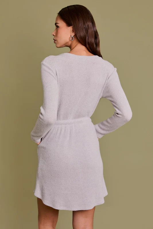 Henley Ribbed Dress - Image 3
