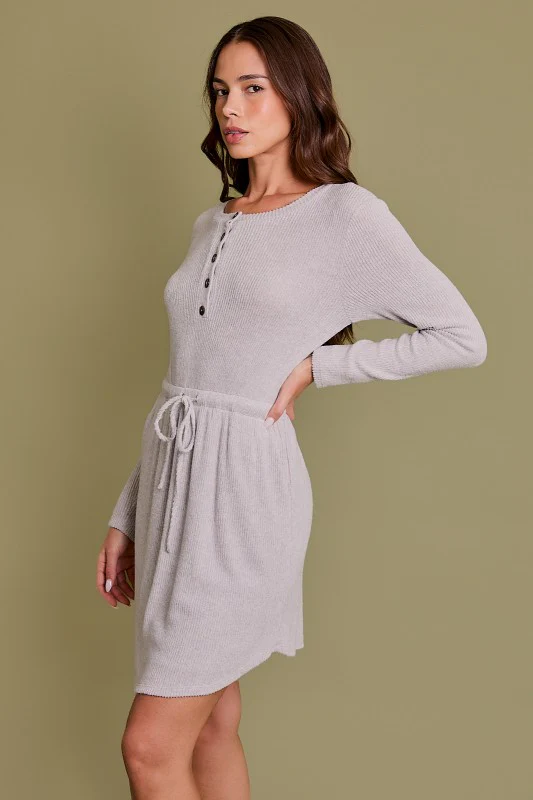 Henley Ribbed Dress - Image 4