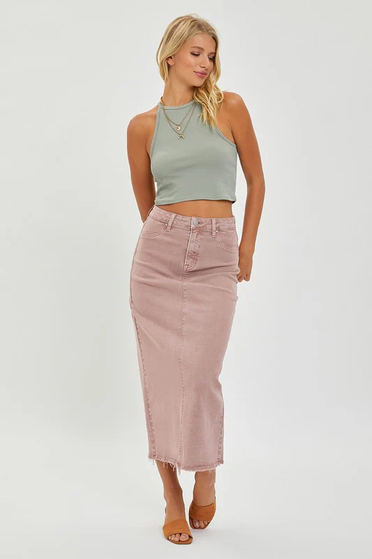 Better Together Maxi Denim Skirt