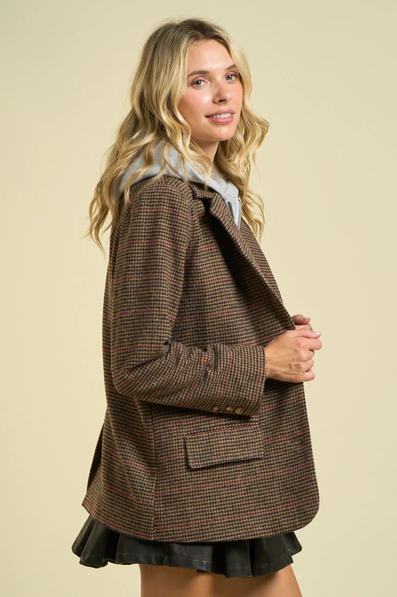 Hallie Houndstooth Blazer - Image 2