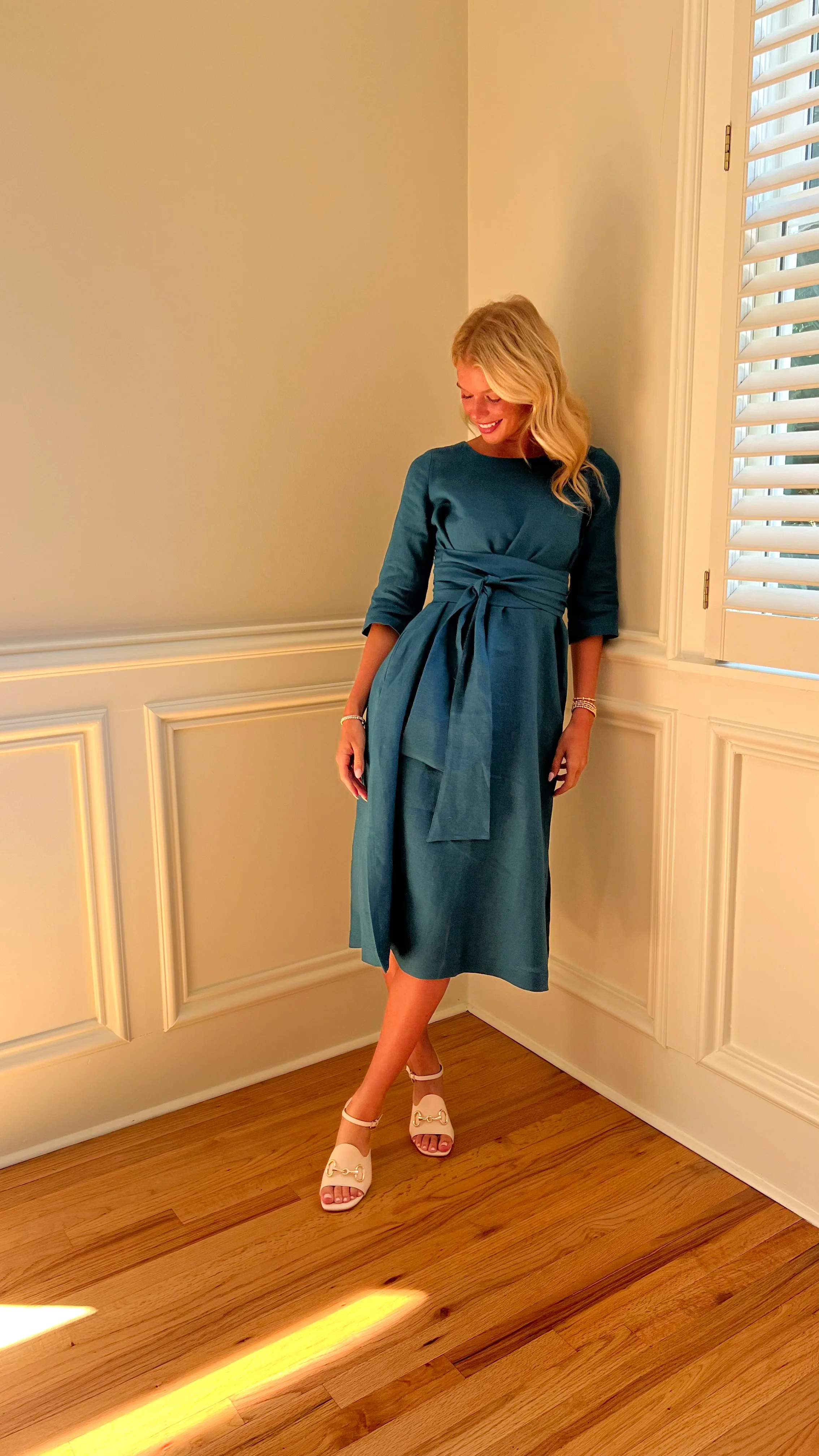 Dahlia Linen Wrap Dress - Image 2