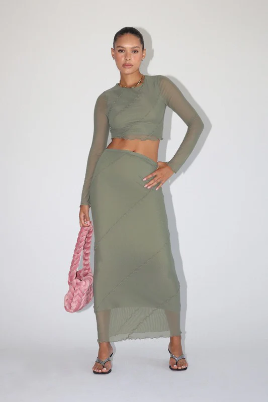 Not Meshing Around Maxi Skirt - Image 2