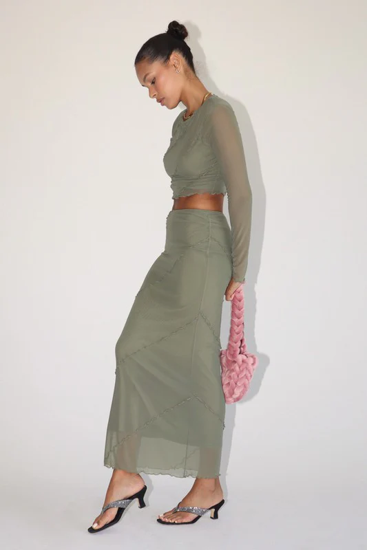 Not Meshing Around Maxi Skirt - Image 5