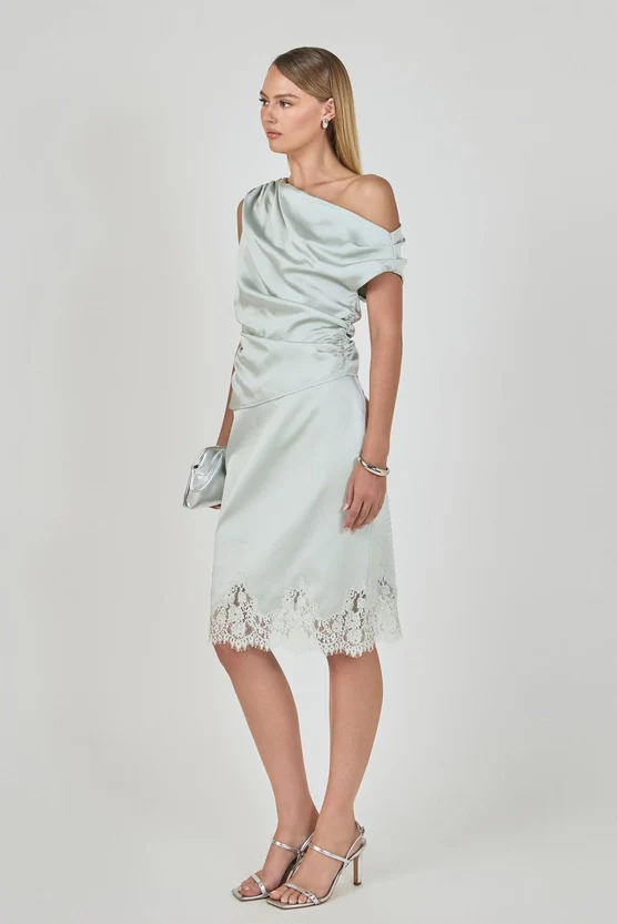 Minted Lace Slip Skirt - Image 4