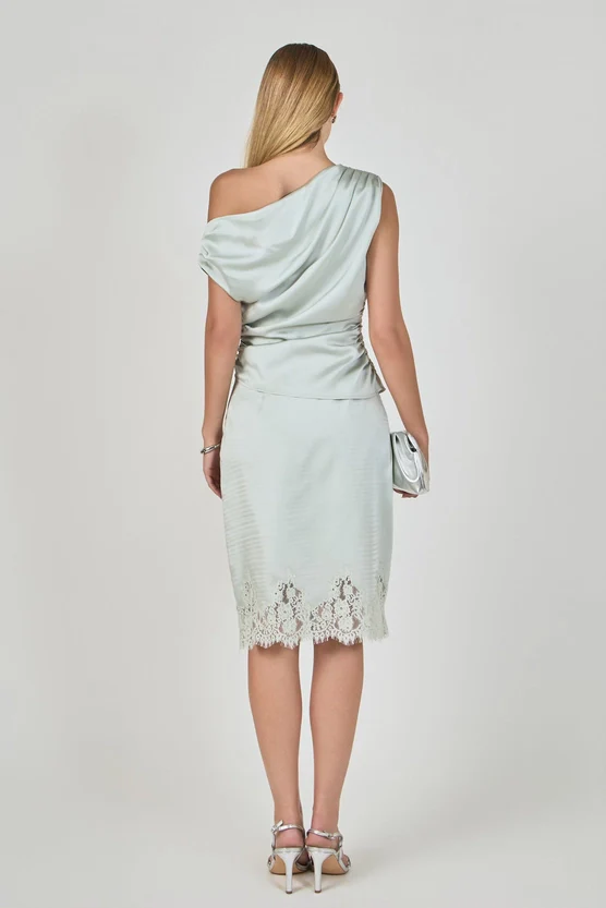 Minted Lace Slip Skirt - Image 5