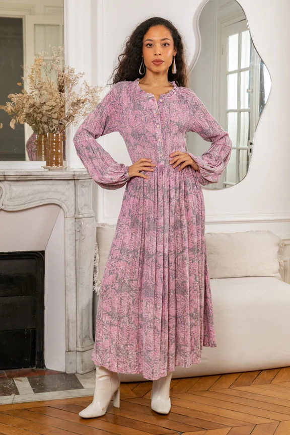 Hazy Smocked Maxi Dress - Image 2