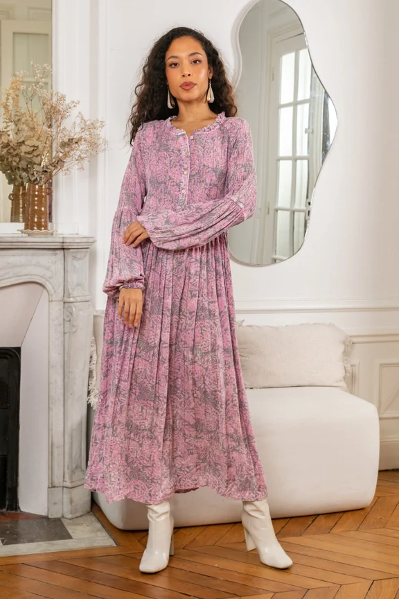 Hazy Smocked Maxi Dress - Image 6