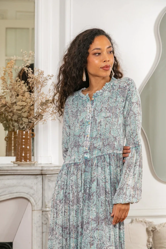 Hazy Smocked Maxi Dress - Image 9