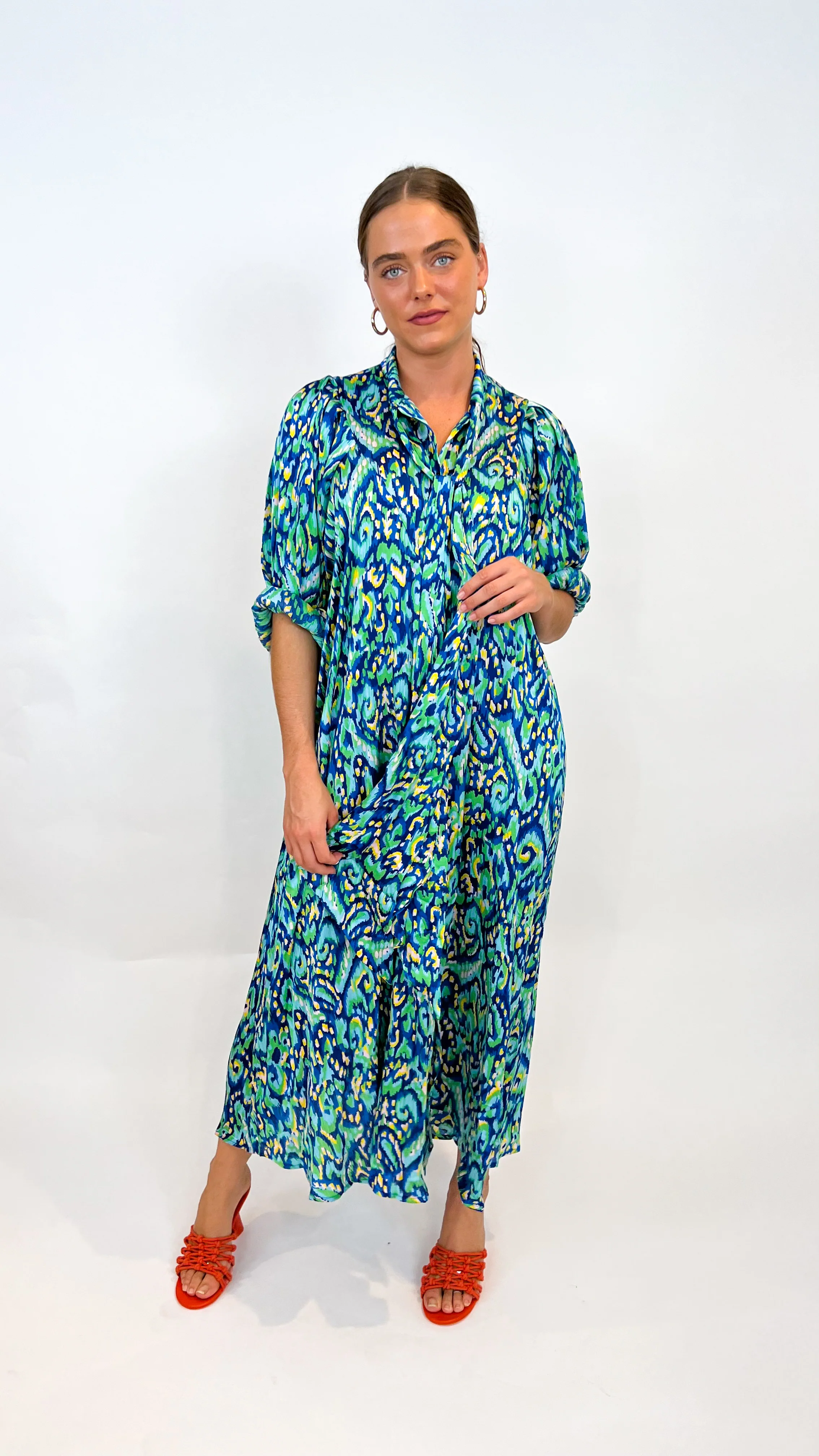 Scarf Tie Maxi Dress - Image 7
