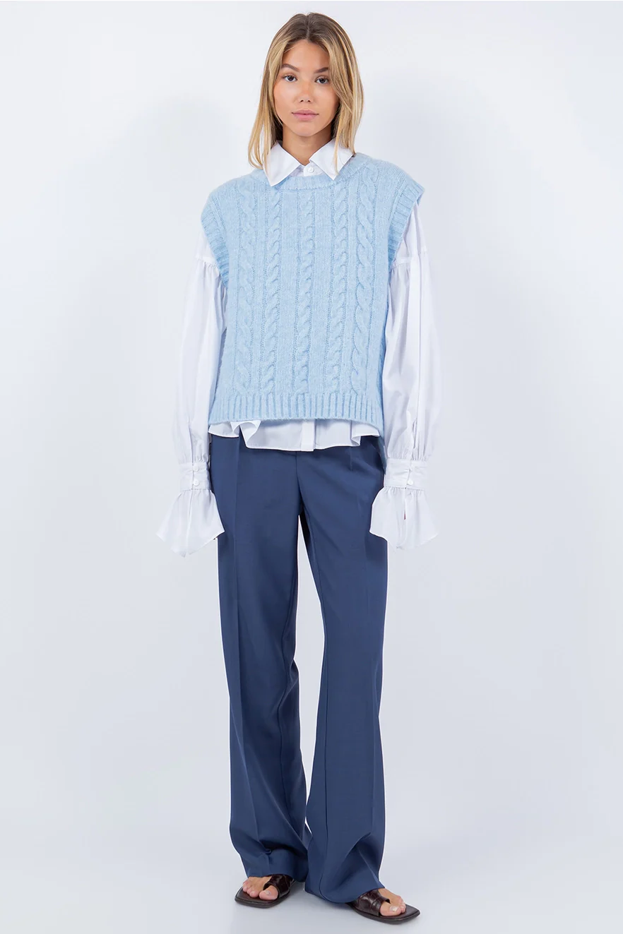 Baby Blue Knitted Vest - Image 3