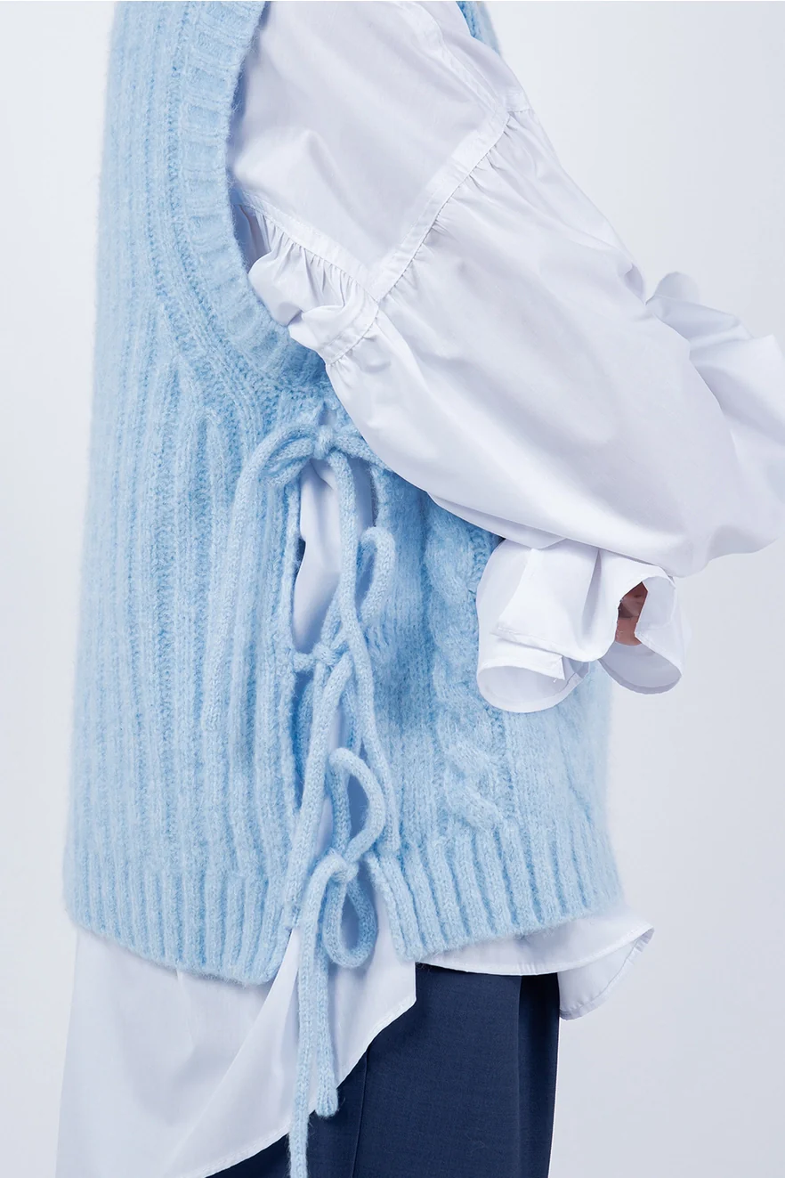 Baby Blue Knitted Vest - Image 5
